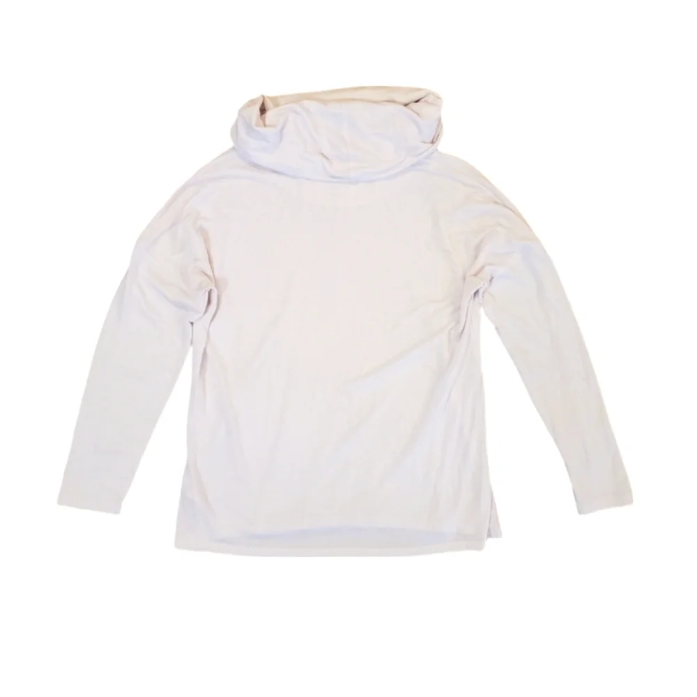 Michael Michael Kors Women's White Cowl Neck Bling Logo Pullover‎ Hoodie Large